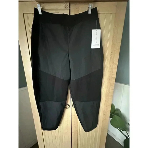 NWT Women's ATHLETA Get Set Hybrid Jogger Black Sweatpants; 467913 Size L - Picture 8 of 8